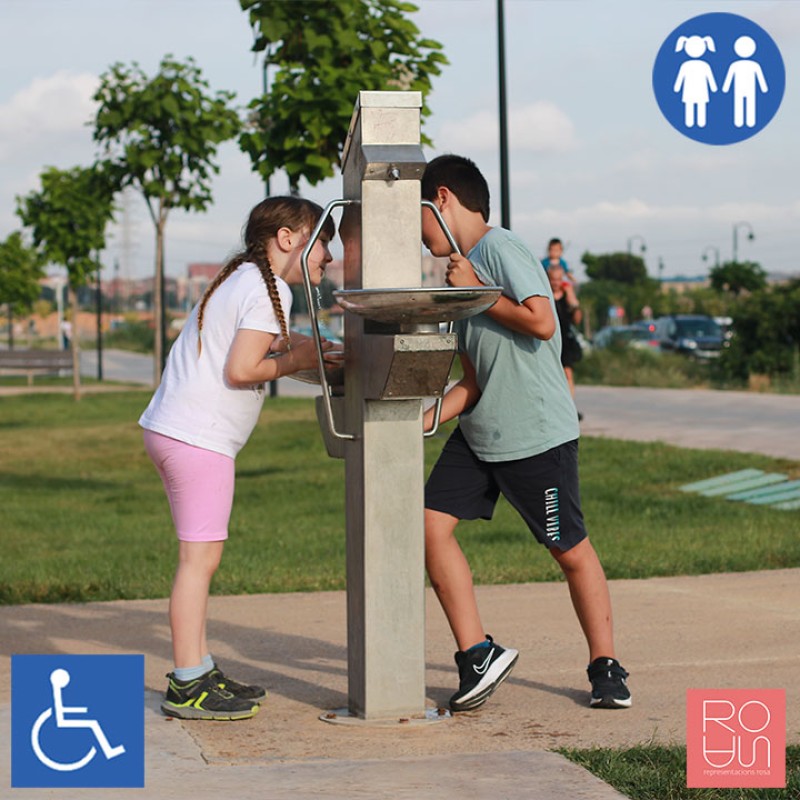 Font urbana Inclusiva per beure FX-03 inox